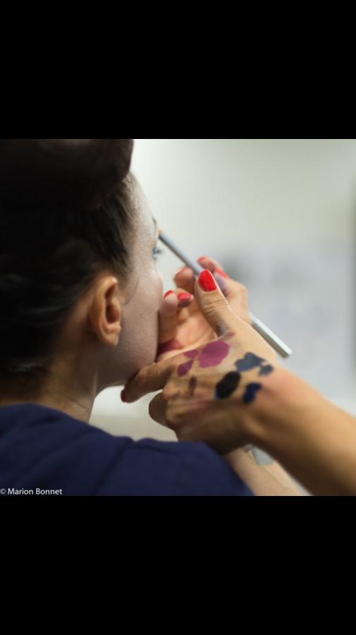 Maquillage et coiffure pour la compagnie de danse Lychore, photographe Marion Bonnet